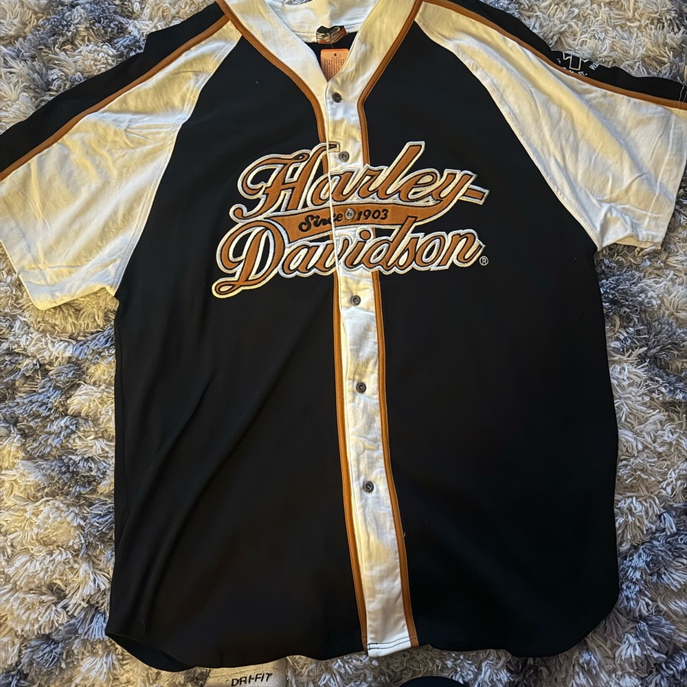 Harley Davidson Short Sleeve Button Up